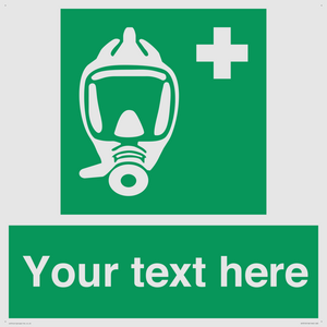 Custom sign safe condition Emergency escape breathing device